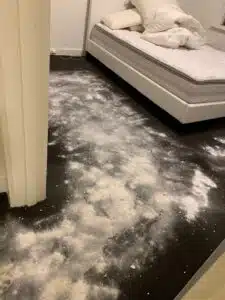 dust on the carpet