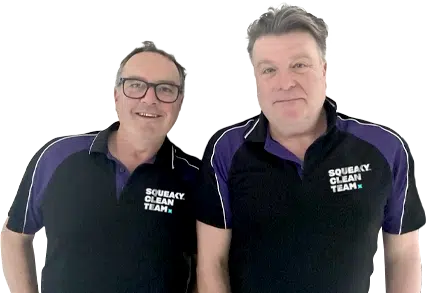 The Squeaky Clean Team Owner Richard Broxham with Team Member