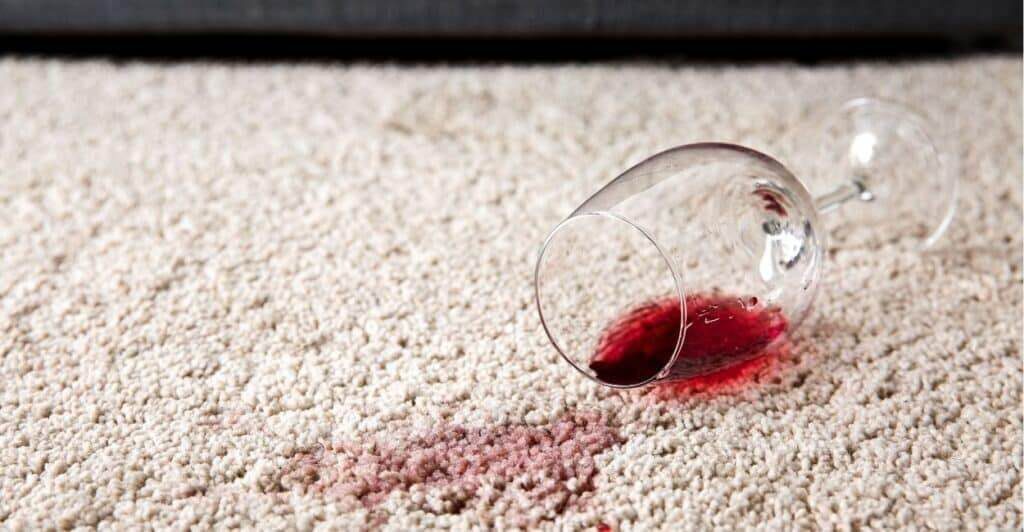remove wine stains from carpet