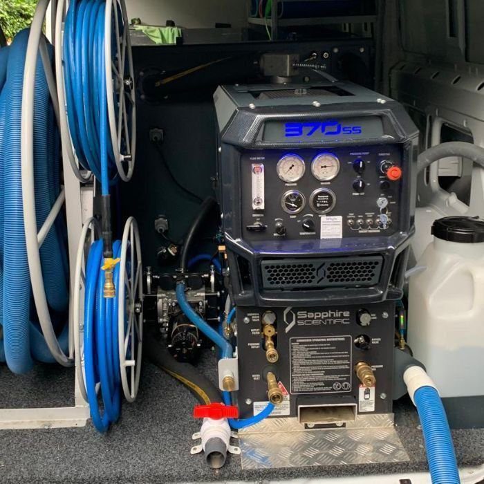 carpet cleaning process with truck mount