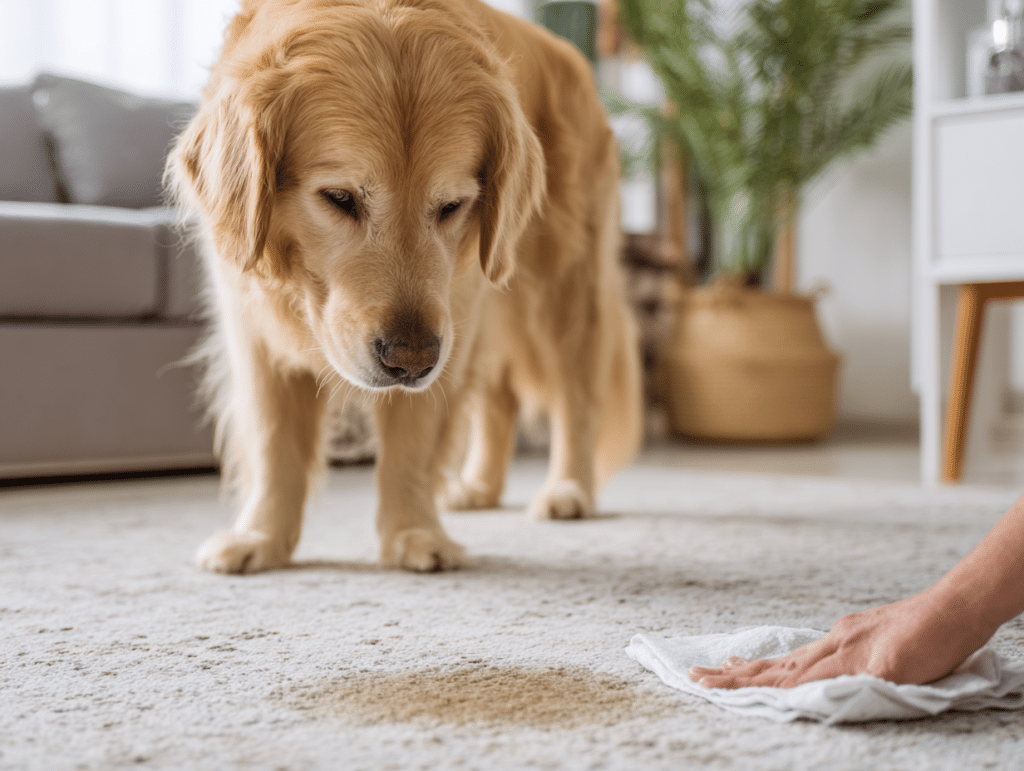 how do you clean dog urine out of carpet